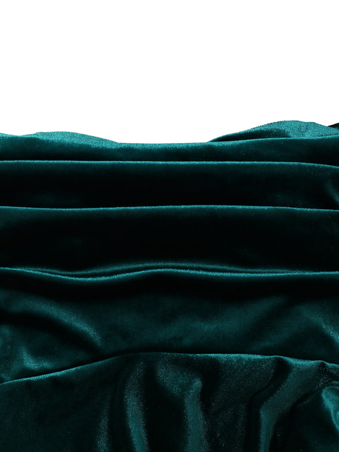 1930s Velvet Off-Shoulder Ruched Side-Slit Dress - vintage dress, retro fashion