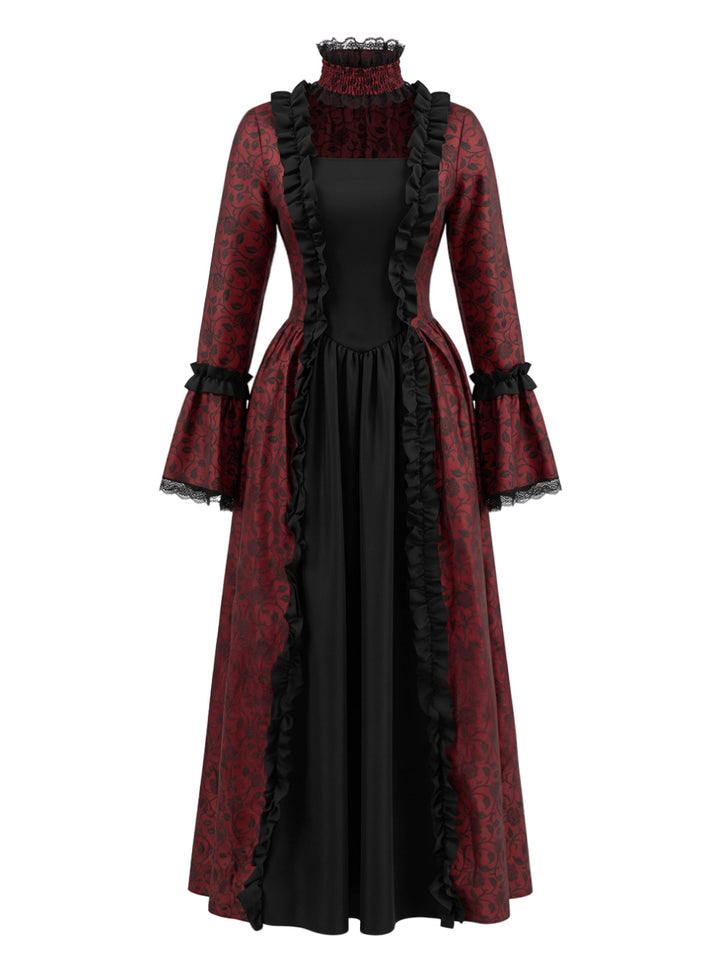 Square Neck Vintage Classic Dress 8