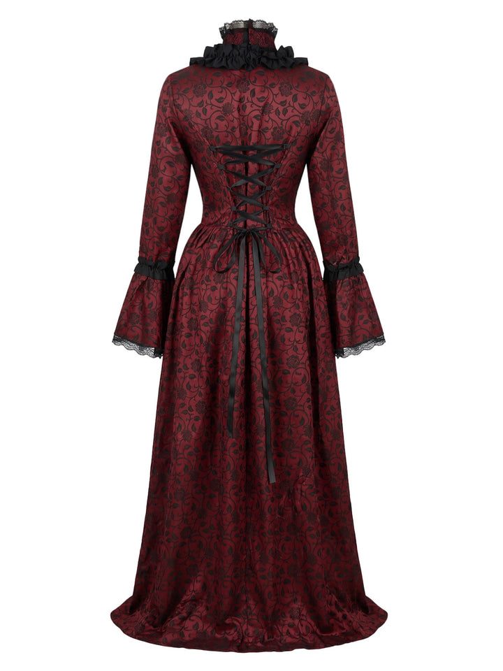 Square Neck Vintage Classic Dress 9