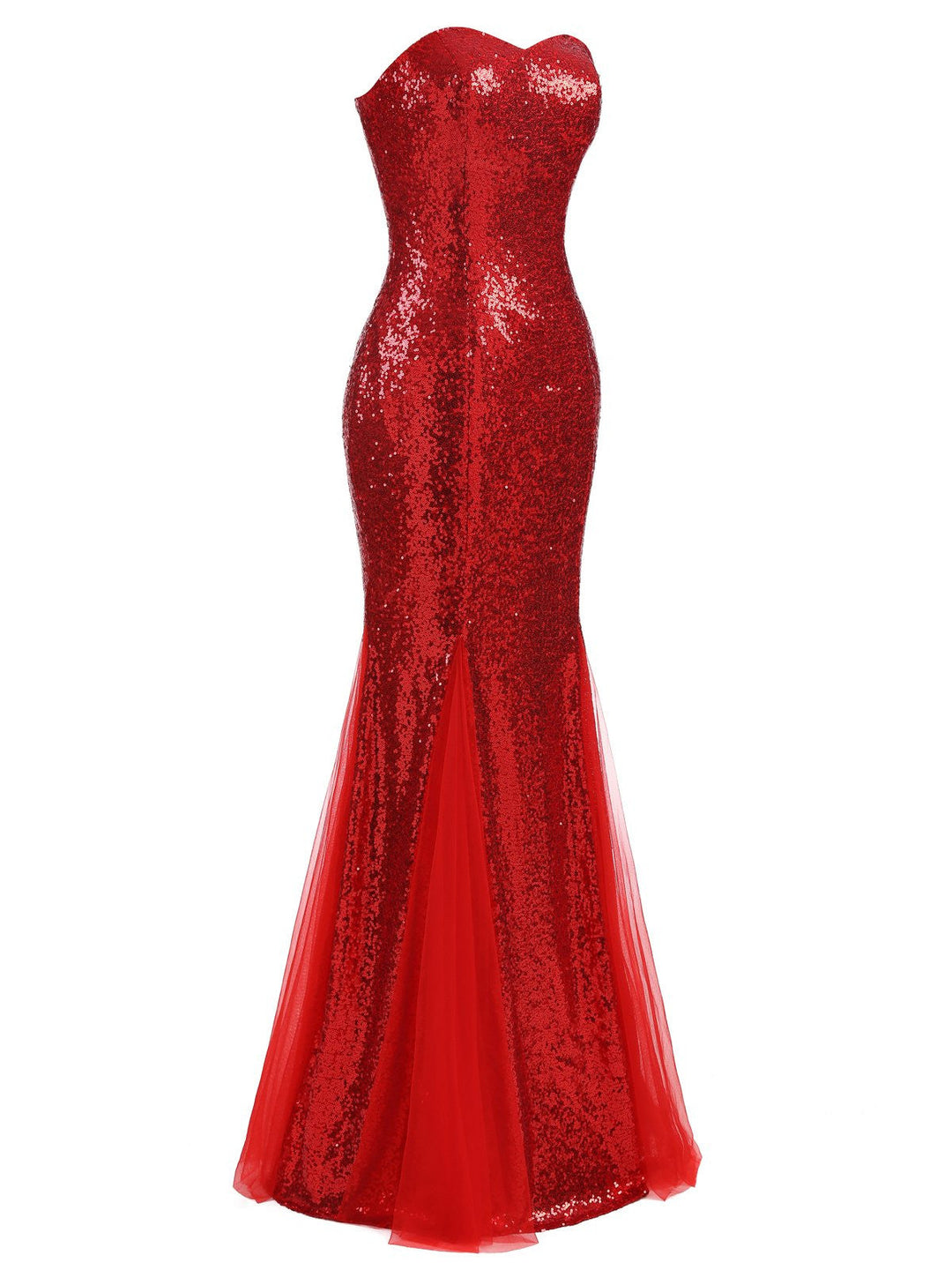 1930s Vintage Sequin Strapless Dress, classic 1930s style elegant retro fashion - Image 2