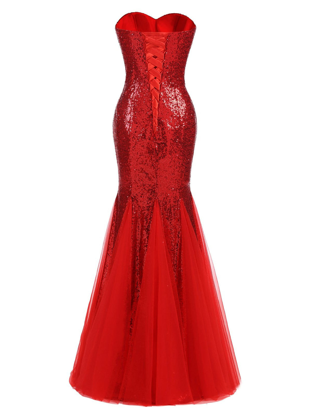 1930s Vintage Sequin Strapless Dress, classic 1930s style elegant retro fashion - Image 3
