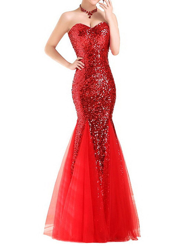 1930s Vintage Sequin Strapless Dress, classic 1930s style elegant retro fashion - Image 4