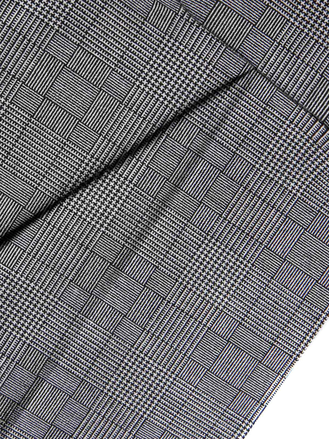 2PCS 1940s Satin Puff Sleeve Blouse &amp; Glen Plaid Overall Pants - vintage fashion, style