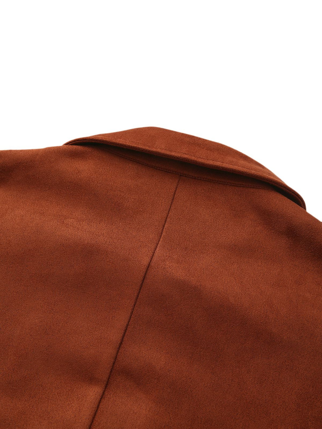 Light Brown 1940s Double-breasted Metal Button Suede Cape - vintage fashion, style