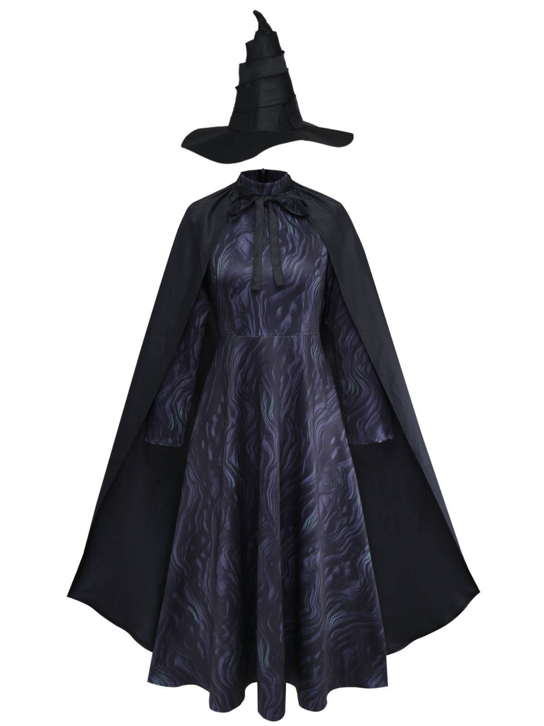 1940s Wicked Witch Elphaba Halloween Cosplay Cape Set - vintage fashion, retro style
