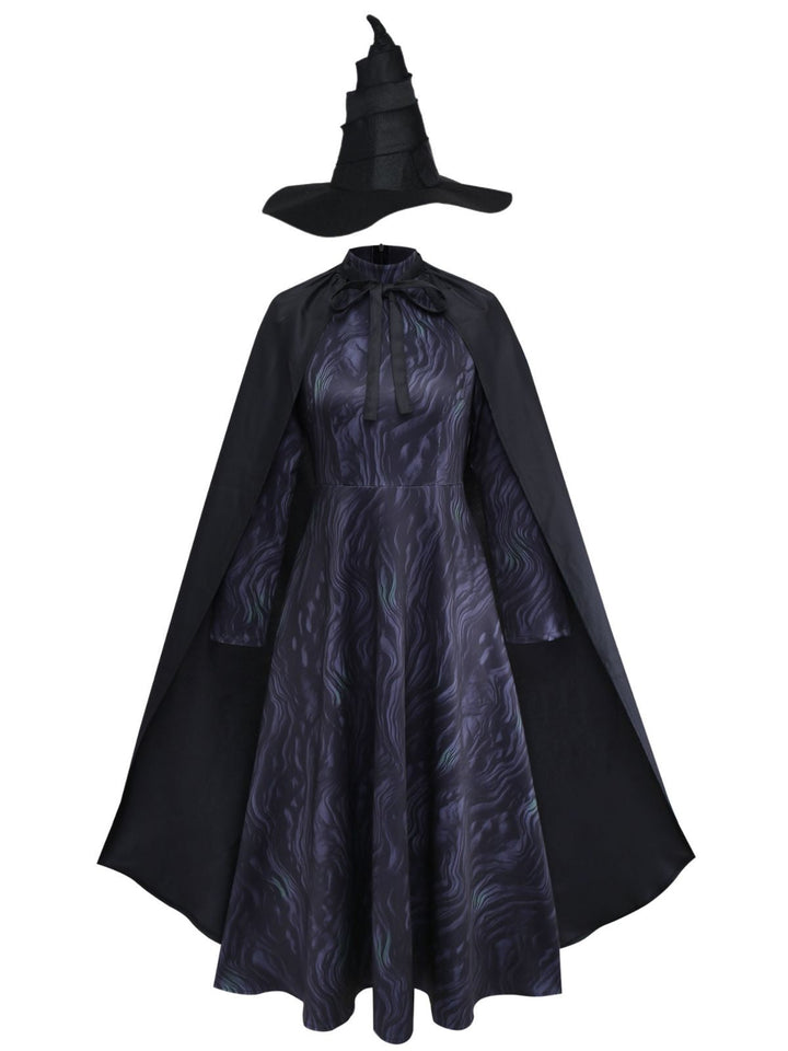 1940s Wicked Witch Elphaba Halloween Cosplay Cape Set - vintage fashion, retro style