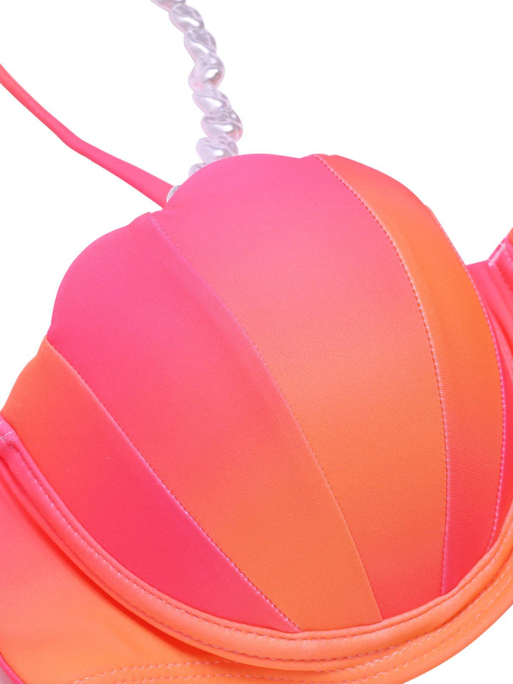 1940s Color Gradient Shell Bikini Set &amp; Cover-Up, vintage swimsuit, pin-up swimwear - perfect for women who love vintage and retro fashion