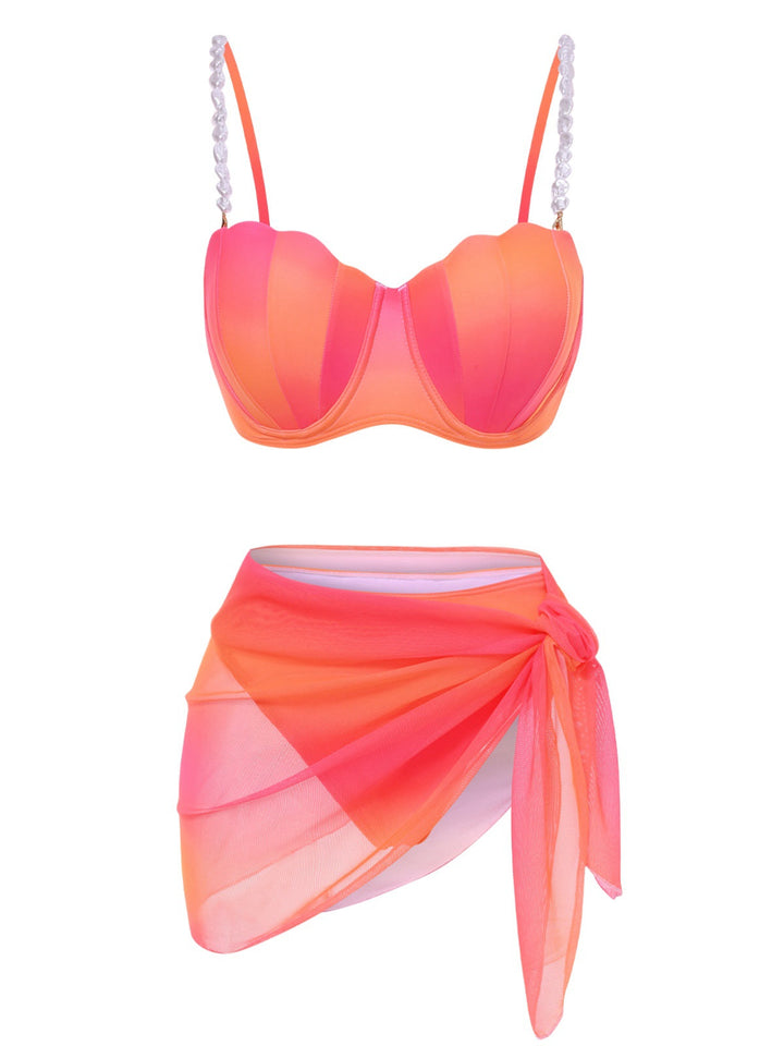1940s Color Gradient Shell Bikini Set &amp; Cover-Up — because 1940s glamour never goes out of style