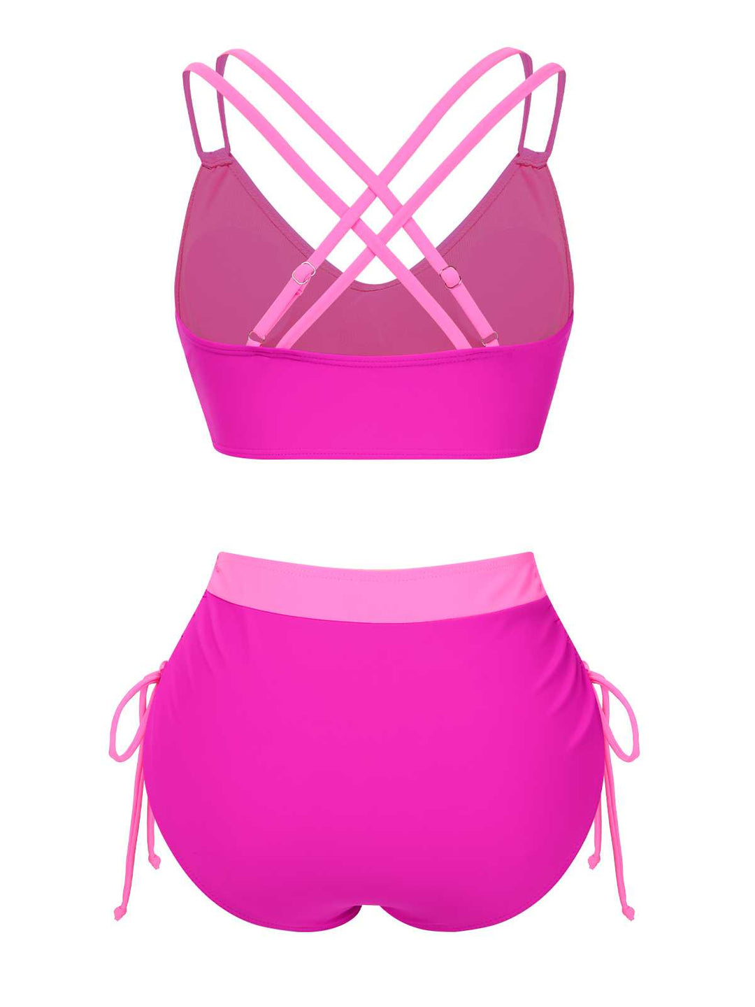 This 1940s Criss-Cross High-Waist Side-Tie Bikini carries 1940s vacation dreams in every stitch