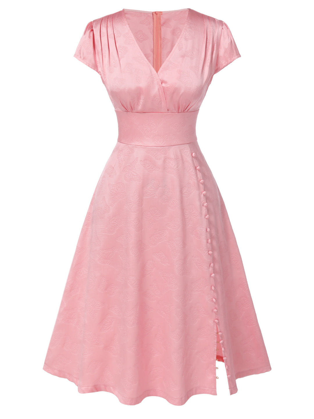 1940s Deep V-Neck Velvet Dress — the kind of 1940s dress that makes strangers smile