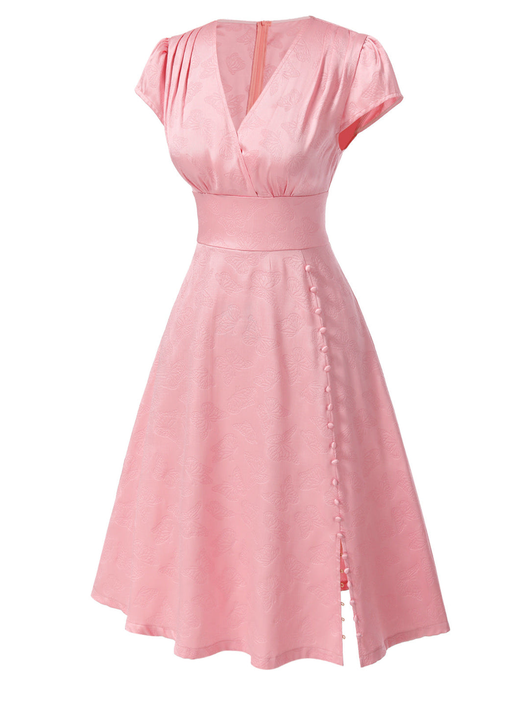 1940s Deep V-Neck Velvet Dress — a 1940s silhouette that turns sidewalks into runways