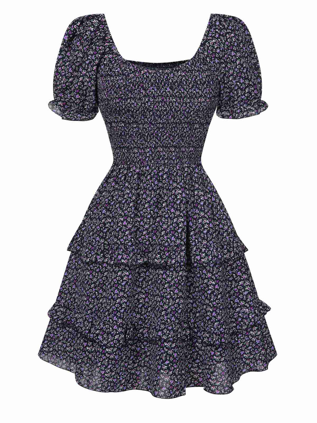 1940s Ditsy Floral Puff Wrinkle Dress, vintage dress, retro fashion, floral print - perfect for women who love vintage and retro fashion