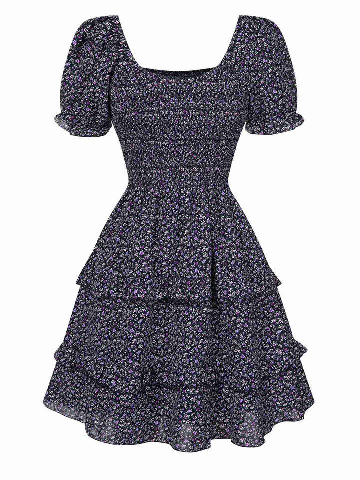 1940s Ditsy Floral Puff Wrinkle Dress, vintage dress, retro fashion, floral print - perfect for women who love vintage and retro fashion