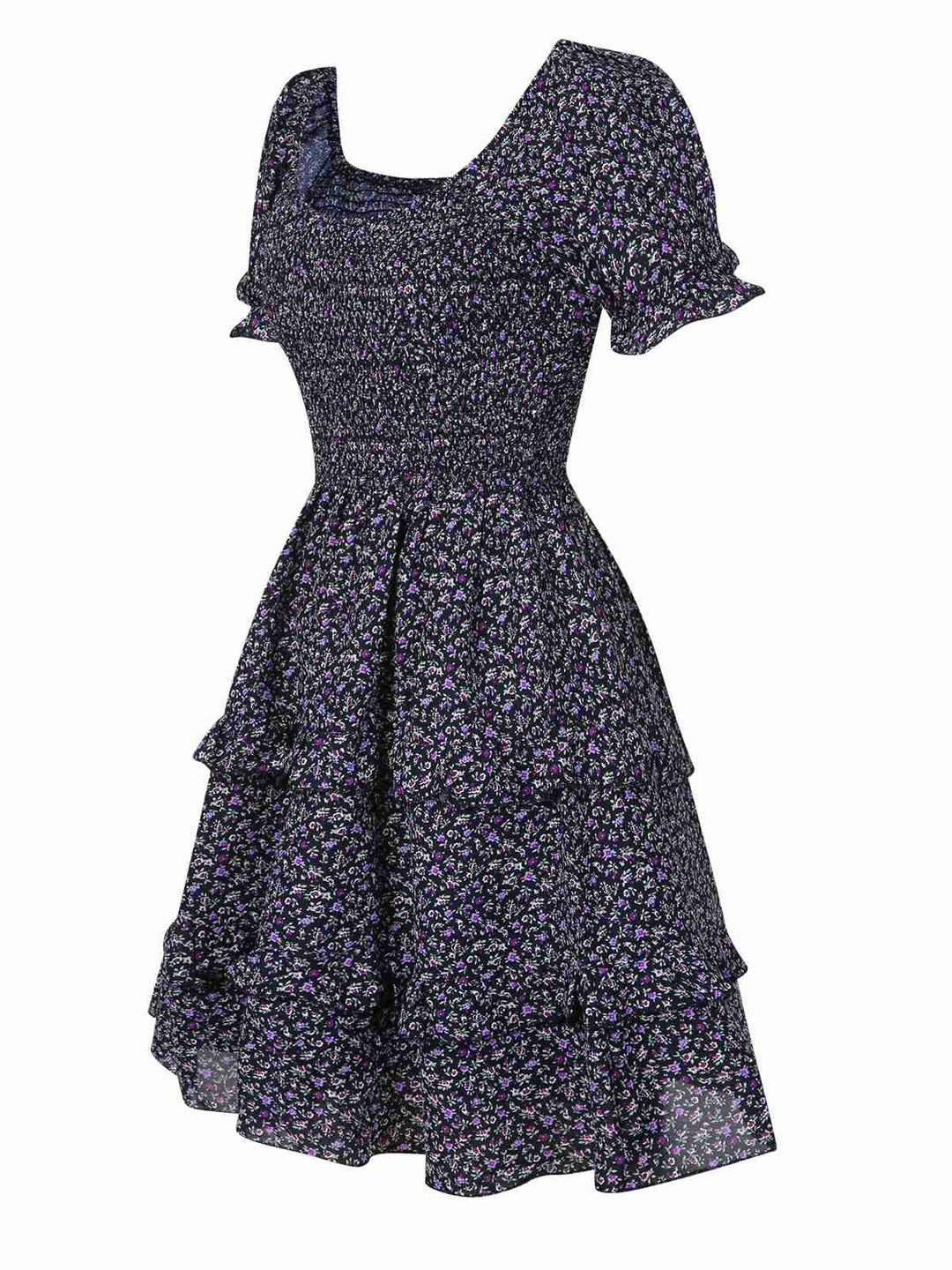 1940s Ditsy Floral Puff Wrinkle Dress, vintage dress, retro fashion, floral print - perfect for women who love vintage and retro fashion