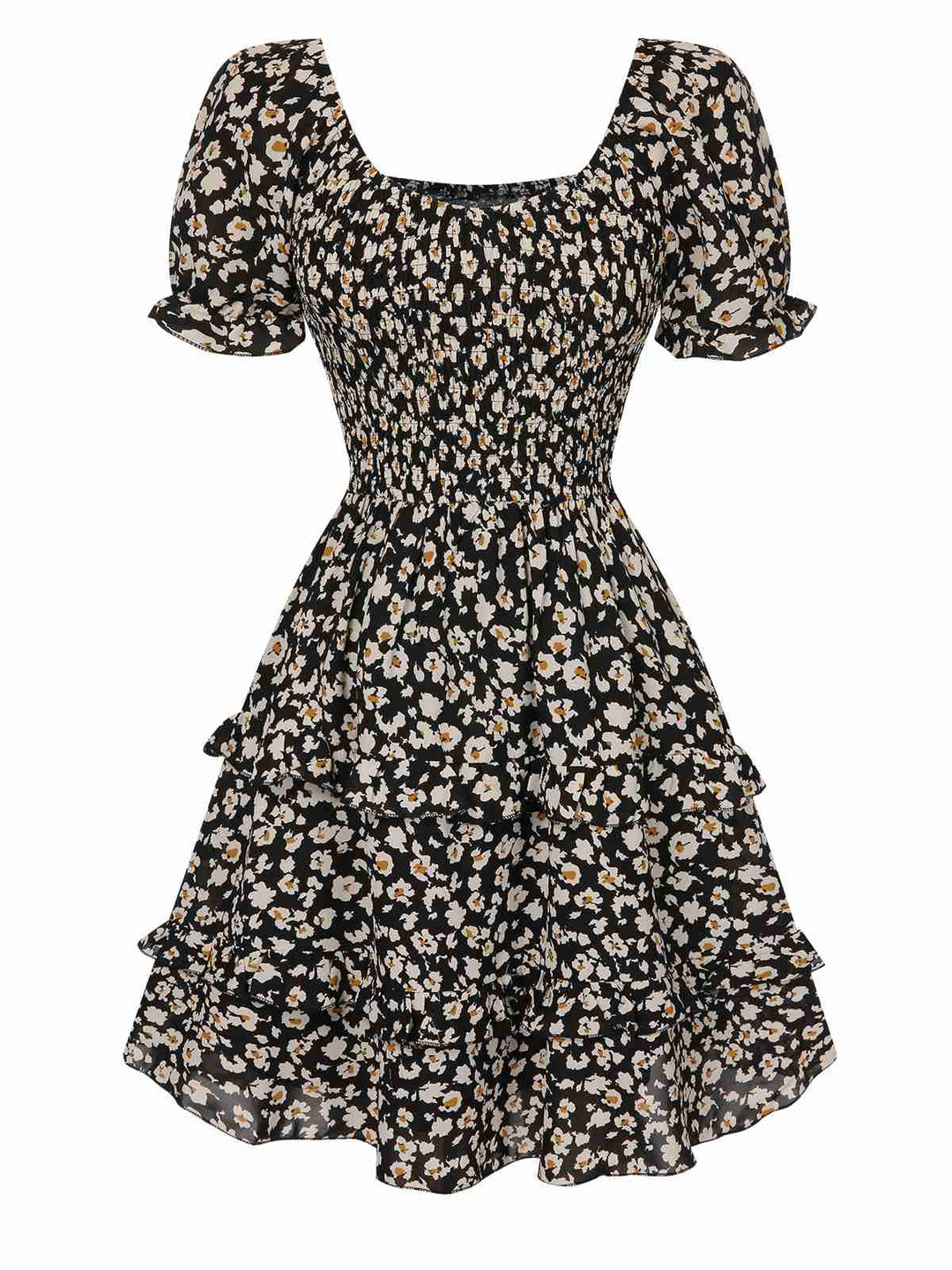 1940s Ditsy Floral Puff Wrinkle Dress, vintage dress, retro fashion, floral print - perfect for women who love vintage and retro fashion