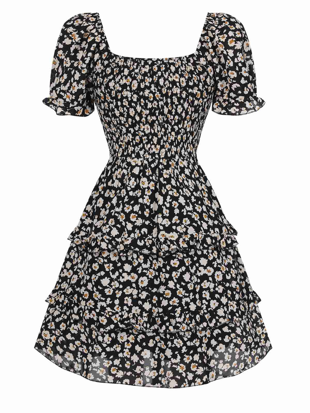 1940s Ditsy Floral Puff Wrinkle Dress, vintage dress, retro fashion, floral print - perfect for women who love vintage and retro fashion