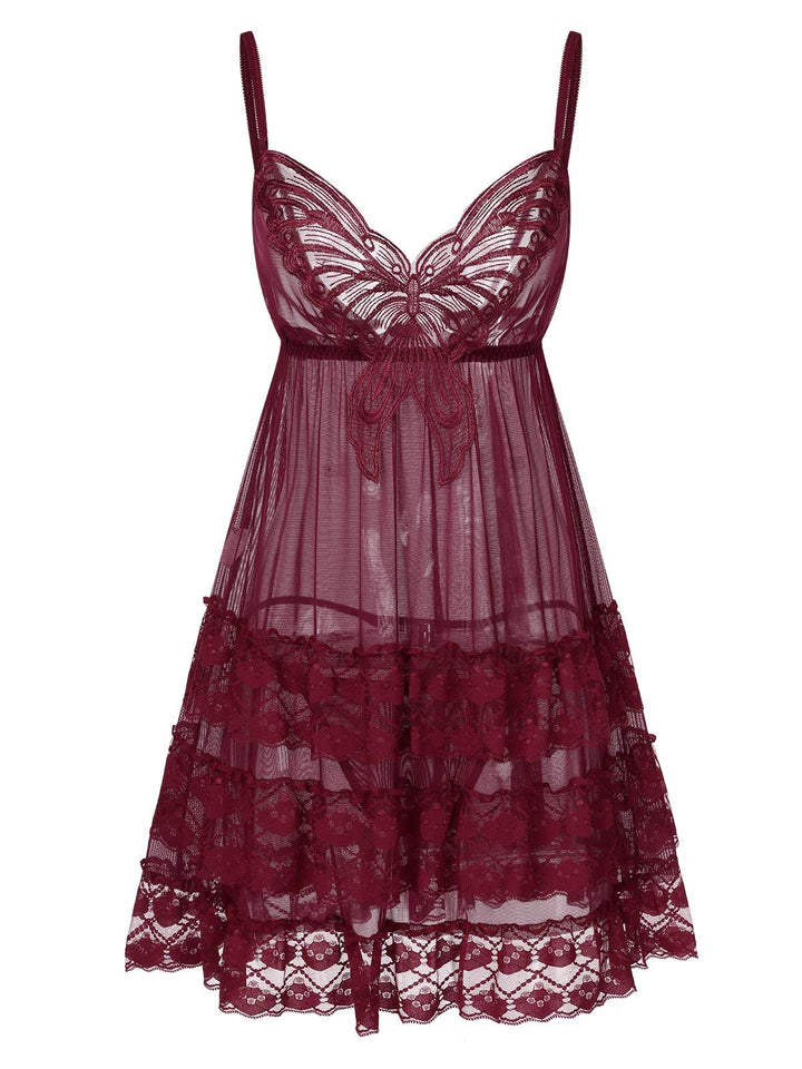 Embroide Lace Butterfly Sheer | | vintage dress, retro fashion