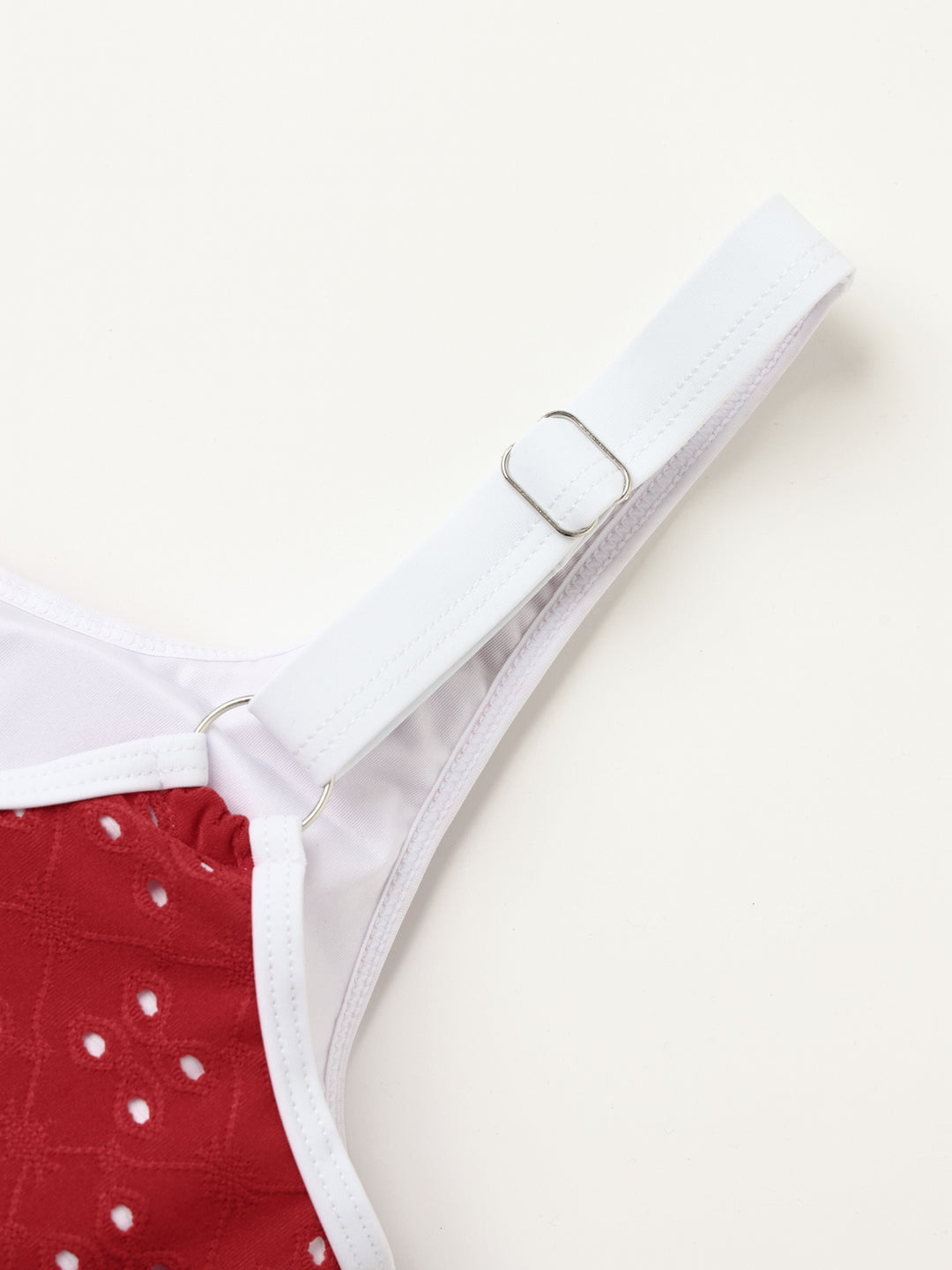 1940s Eyelet High Waisted Color Block Tankini Set, vintage fashion, retro style - perfect for women who love vintage and retro fashion