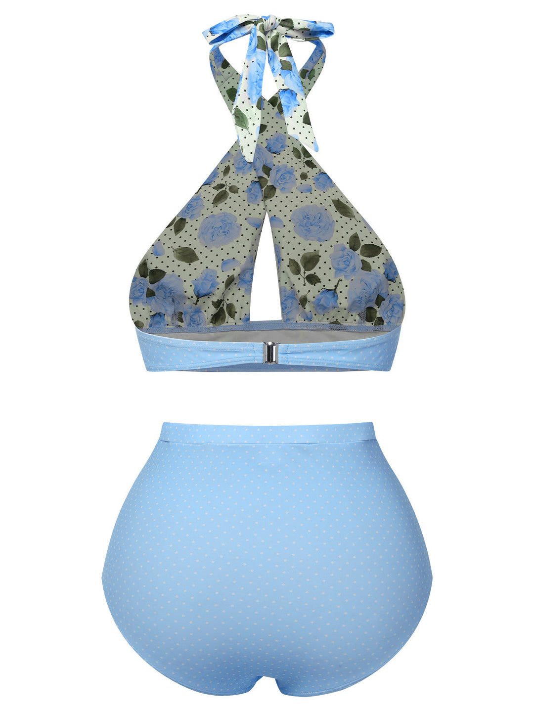 1940s Floral Cross Halter Swimsuit — because 1940s glamour never goes out of style