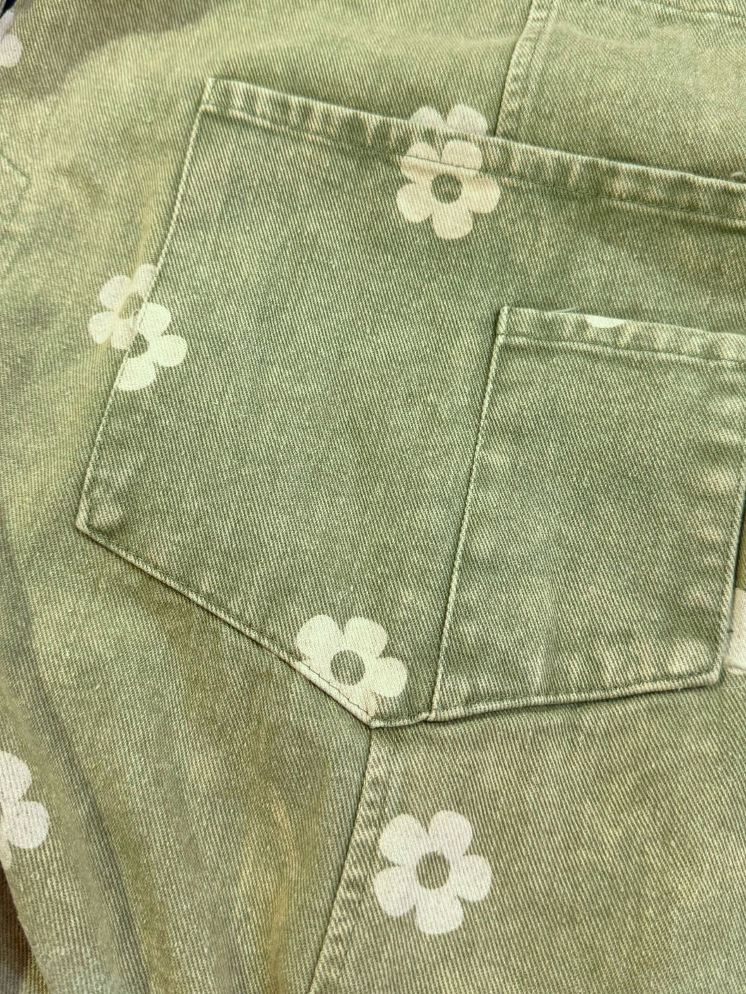 1940s Floral Denim Patchwork Classic Jumpsuit 8