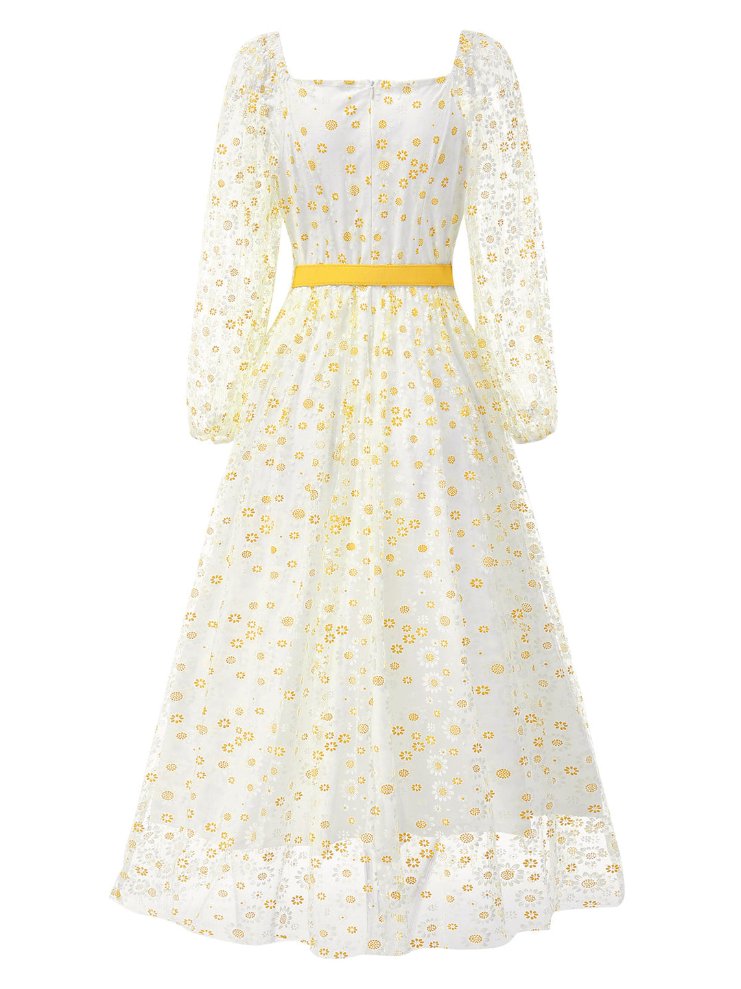 1940s Floral Illusion Square Neck | 1940s | vintage dress, retro fashion