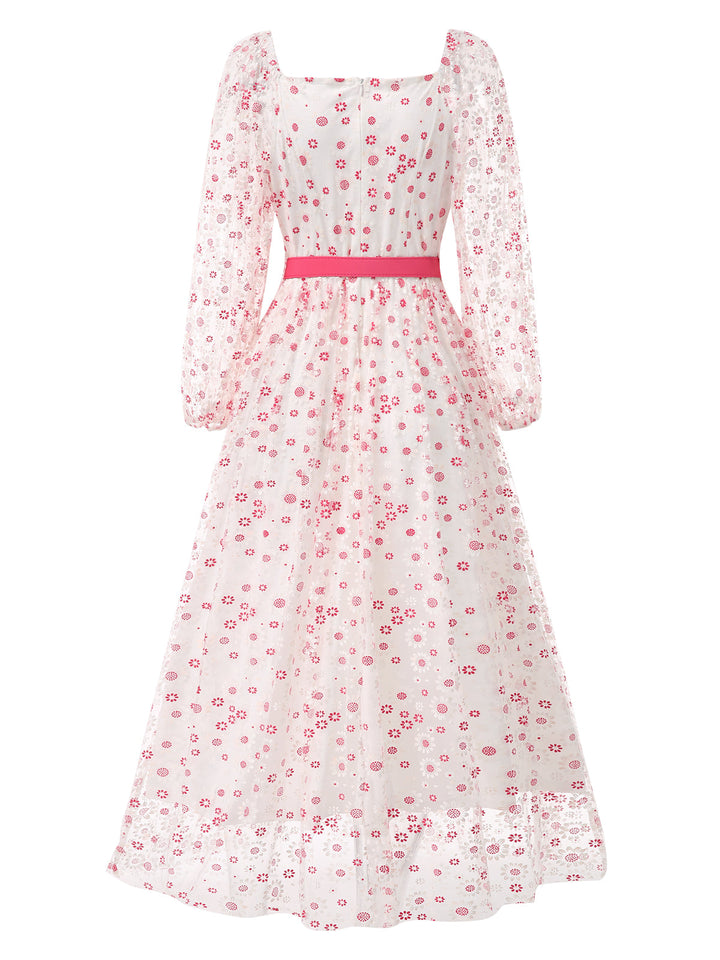 1940s Floral Illusion Square Neck | 1940s | vintage dress, retro fashion
