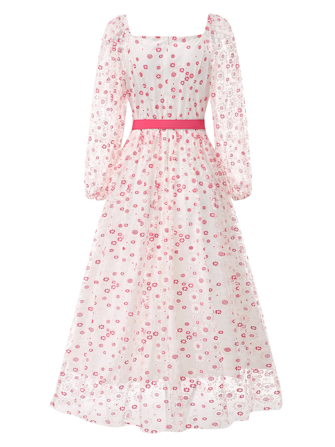1940s Floral Illusion Square Neck | 1940s | vintage dress, retro fashion