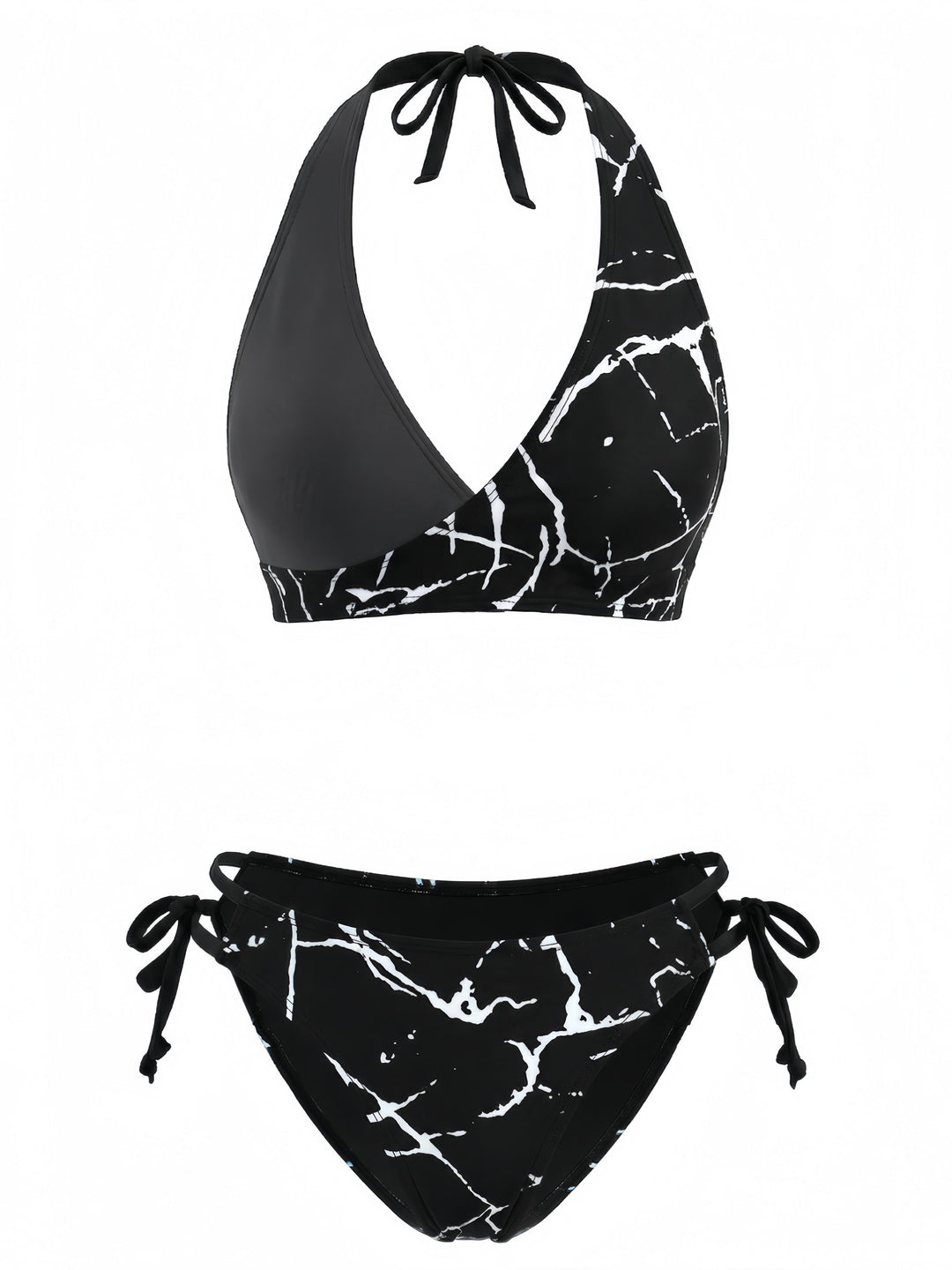 1940s Floral Print Halter Tankini Set - vintage fashion, retro style