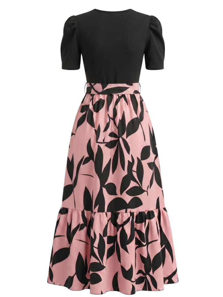 1940s Print Round Neck Dress 5