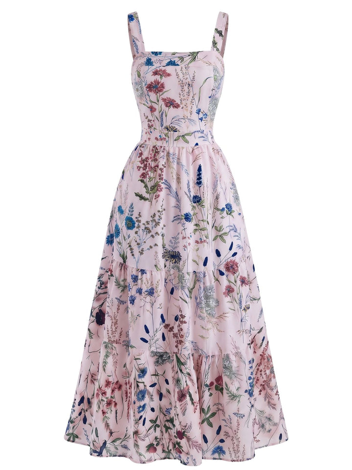 Elegant 1940s Vintage Floral Top