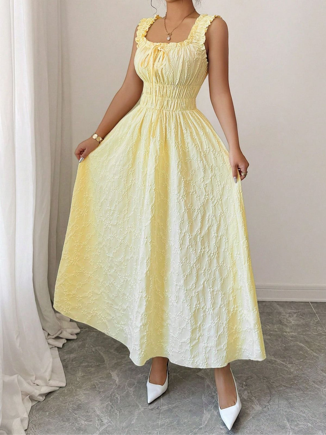 1940s Bow A-Line Dress 8