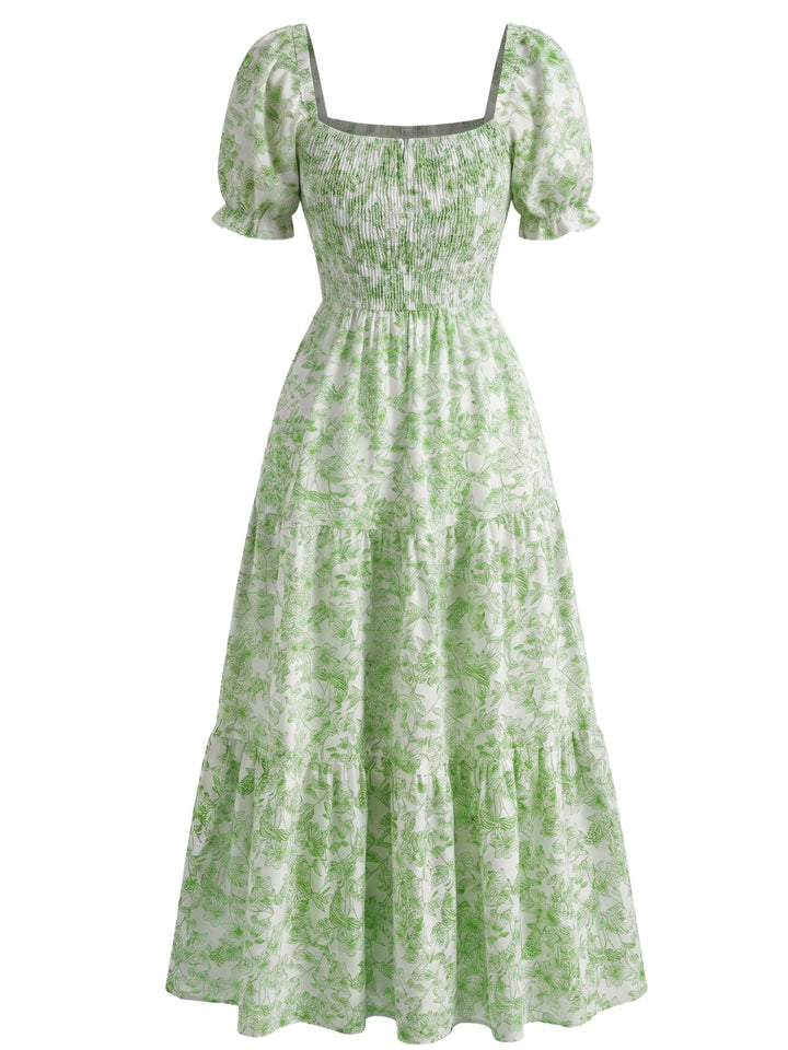 1940s Print Swing Vintage Dress 4