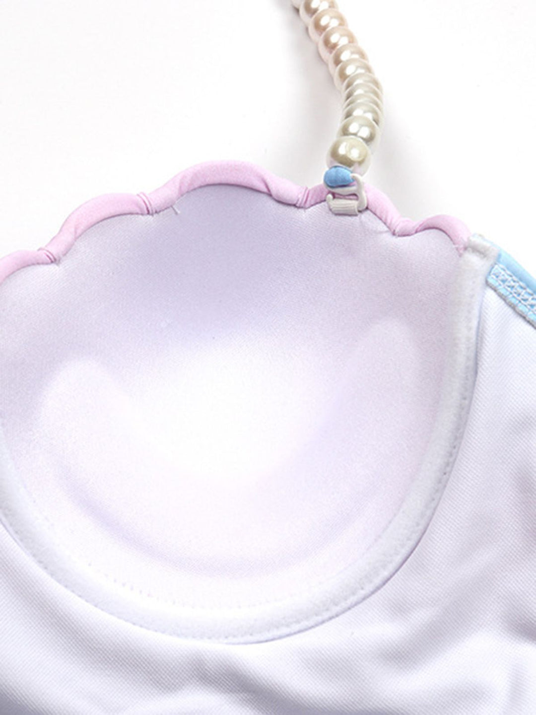 1940s Gradient Pink Shell Pearl Bikini Set - vintage fashion, retro style