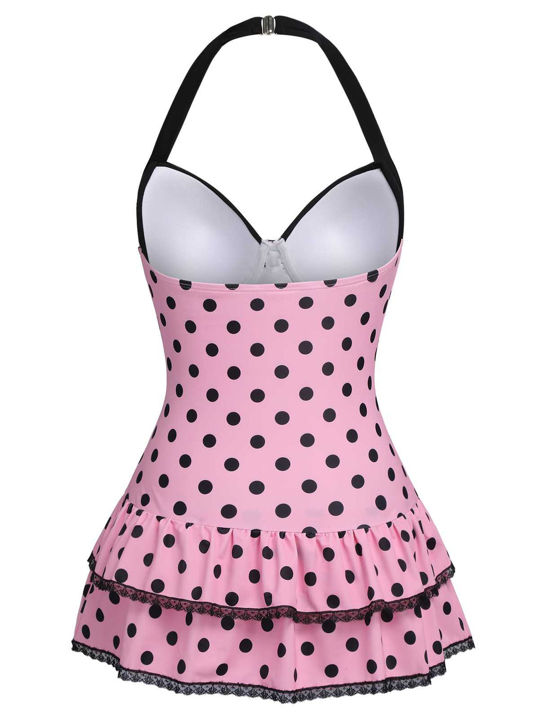Halter Dot Bow One-Piece Swimsuit | vintage swimwear, retro swimsuit, style - perfect for retro fashion enthusiasts