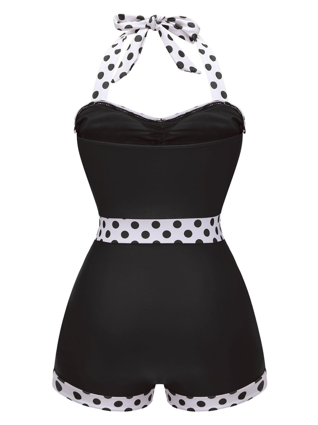 1940s Halter Patchwork One-piece Swimsuit: timeless style reimagined
