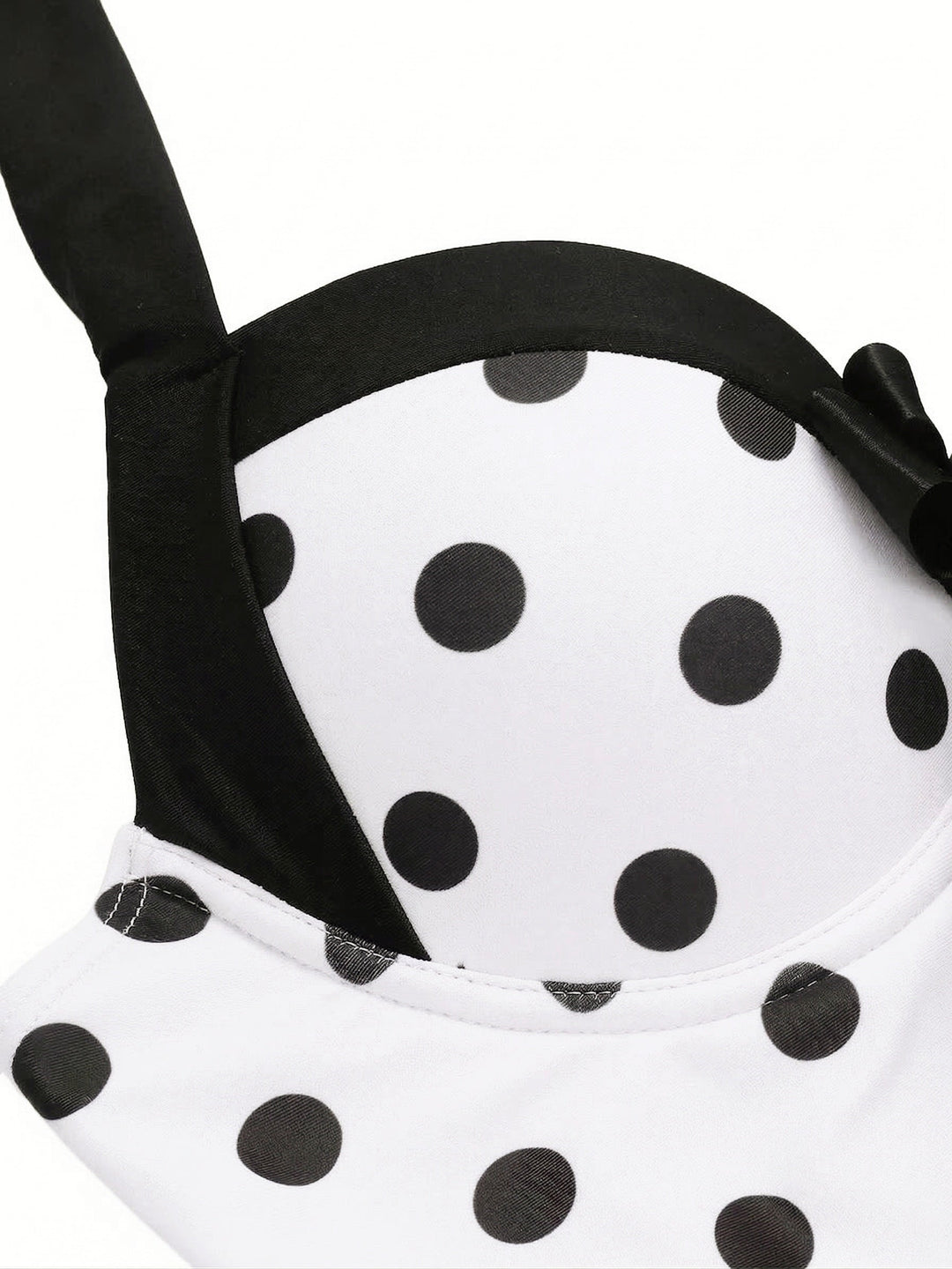 Halter Polka Dots Bow One-Piece Swimsuit | vintage swimwear, retro swimsuit, style - perfect for retro fashion enthusiasts