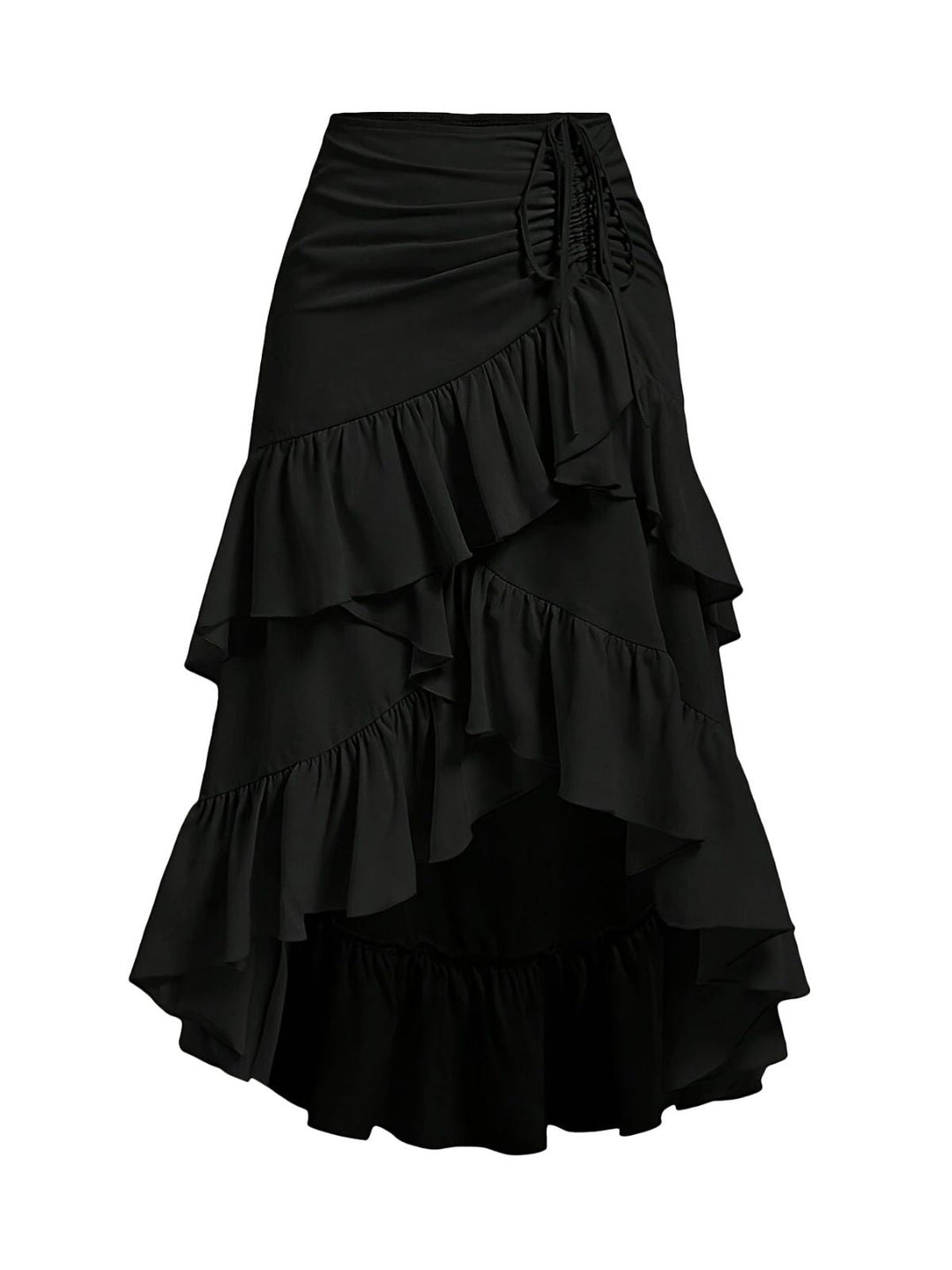 1940s High-Waist Paneled Ruffle Hem Skirt - vintage skirt, retro style