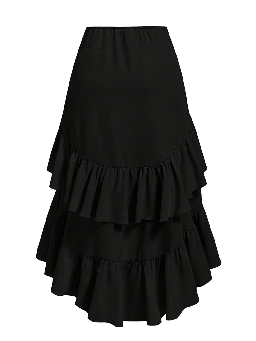 1940s High-Waist Paneled Ruffle Hem Skirt - vintage skirt, retro style