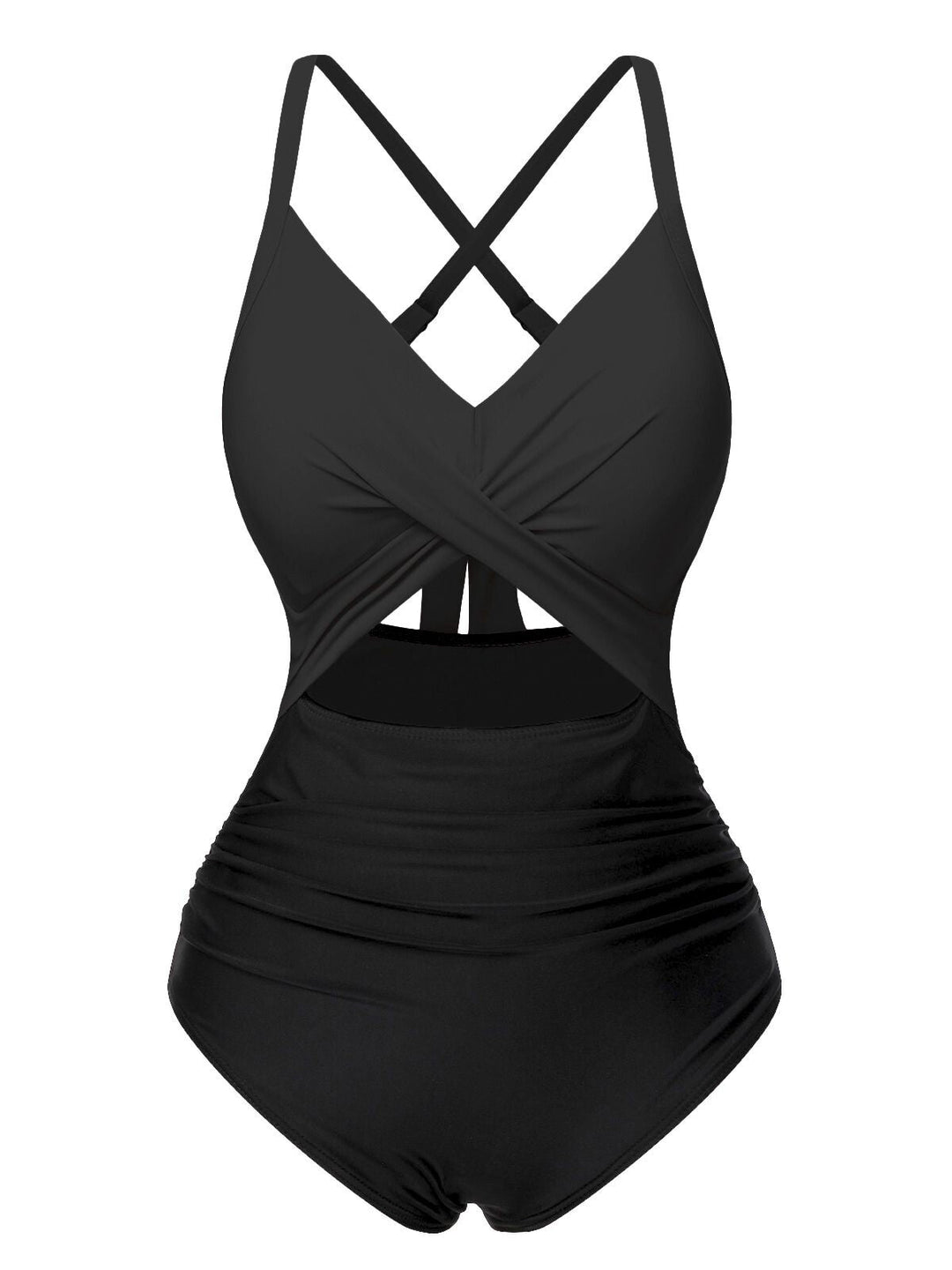 &amp; 1940s Hollow Waist Patchwork Swimsuit — because 1940s glamour never goes out of style
