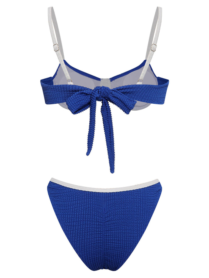 1940s Knitted Back Strap Bikini, vintage swimsuit, pin-up swimwear - perfect for women who love vintage and retro fashion