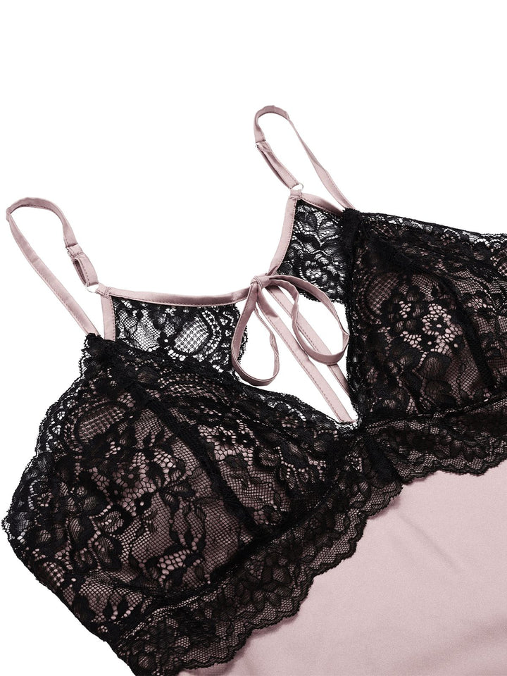 Lace Suspender Patchwork Backless | | vintage dress, retro fashion