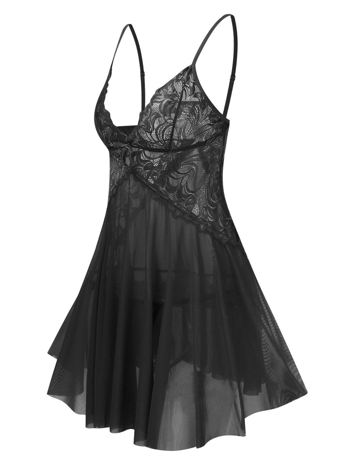 Lace Suspender Sheer Nightgown | | vintage dress, retro fashion