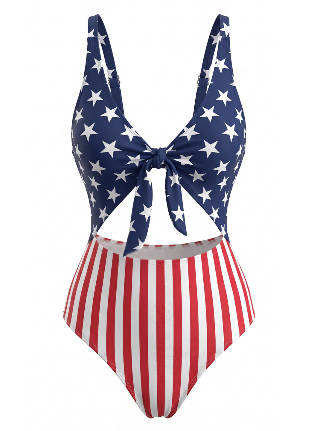 Lace-Up Stars &amp; Stripes Swimsuit - vintage swimsuit, swimwear for vintage lovers
