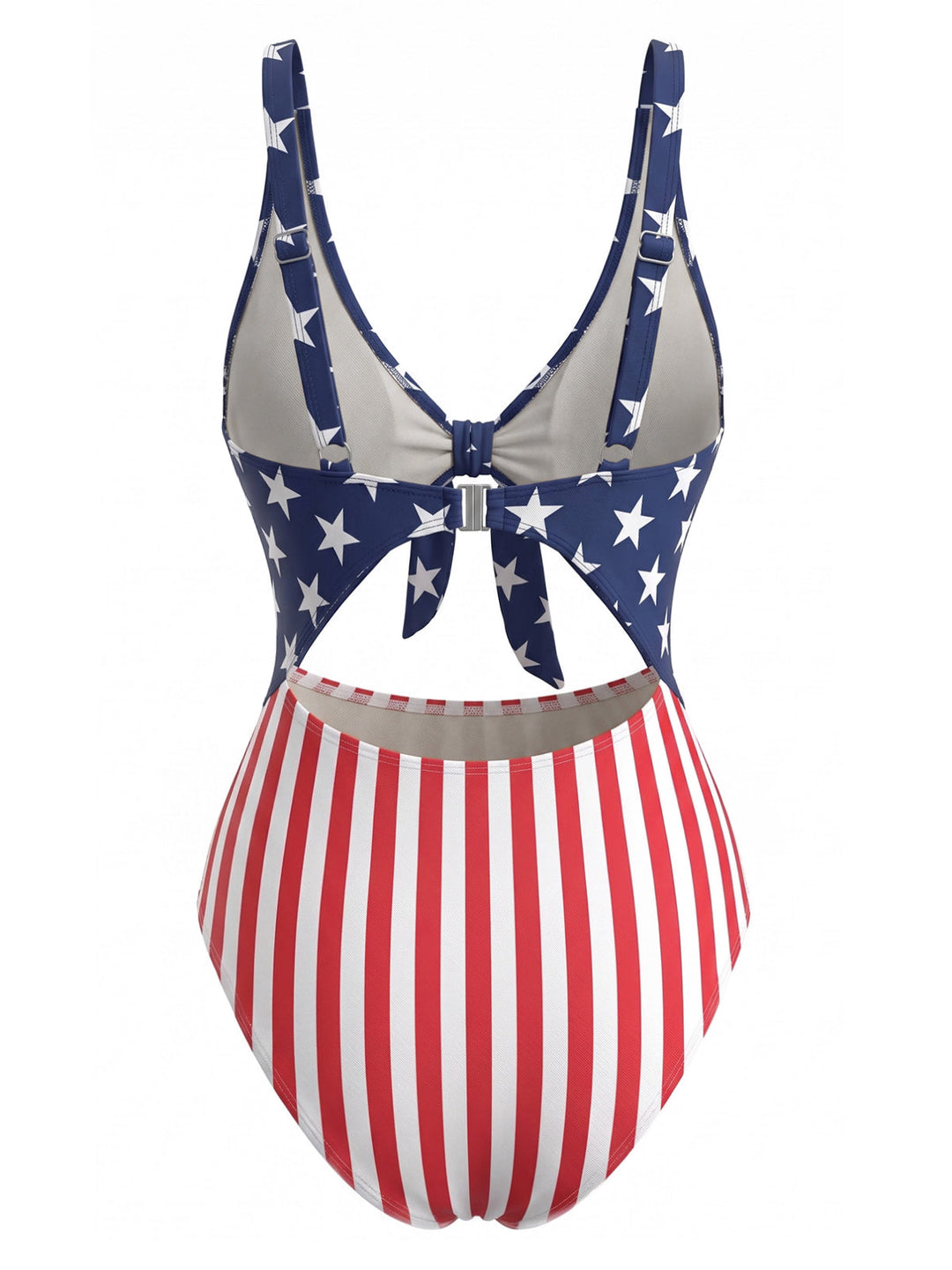Lace-Up Stars &amp; Stripes Swimsuit - vintage swimsuit, swimwear for vintage lovers