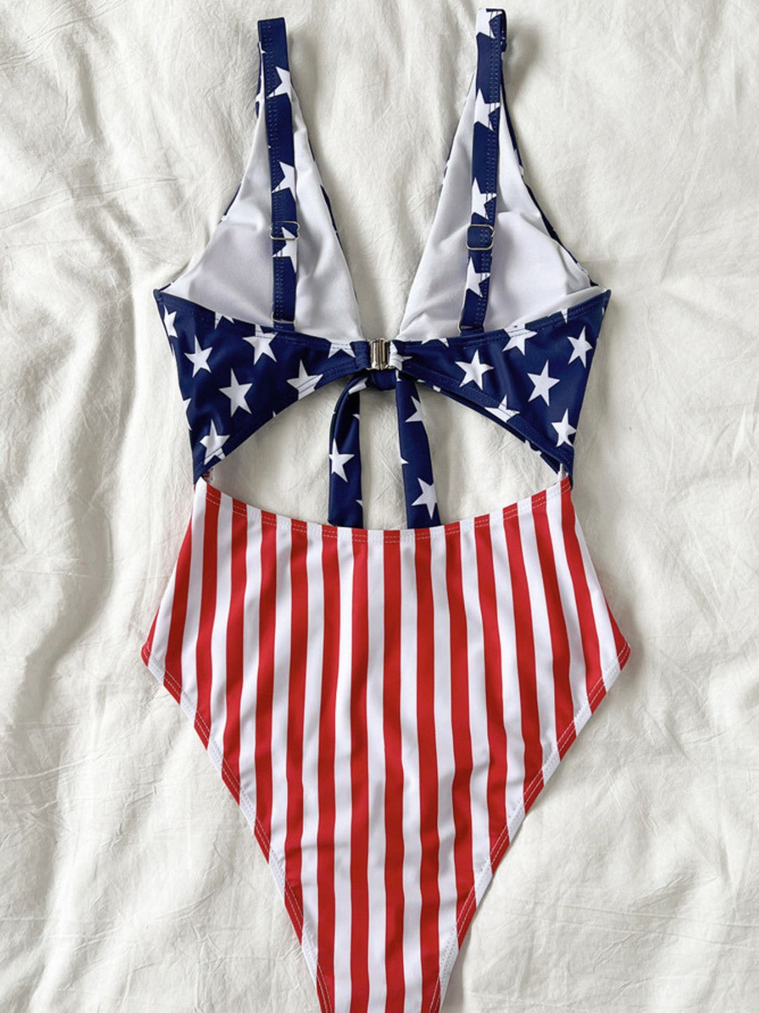 Lace-Up Stars &amp; Stripes Swimsuit - vintage swimsuit, swimwear for vintage lovers