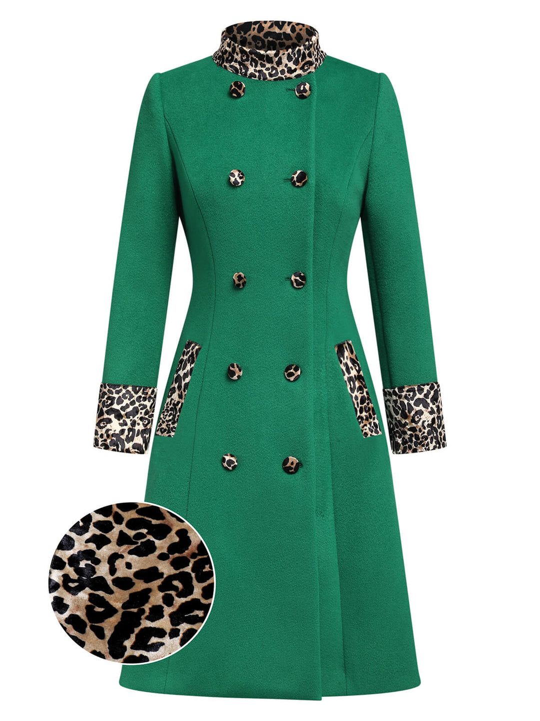 1940s Leopard Patchwork Button Coat - vintage fashion, style