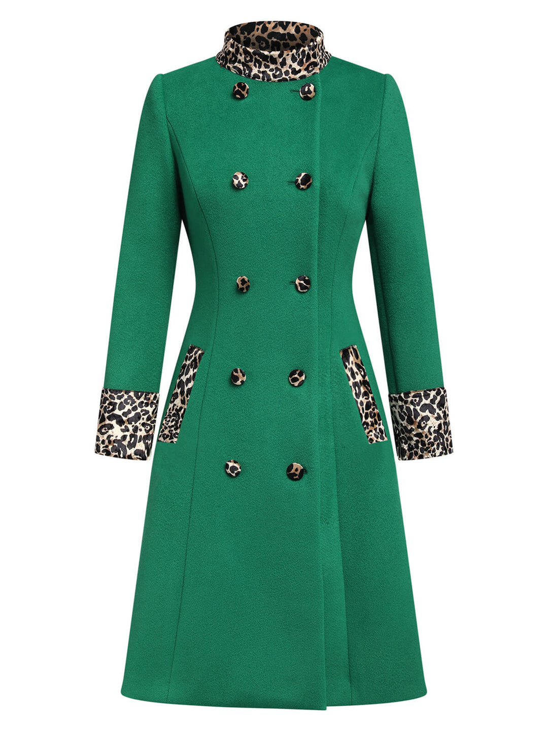 1940s Leopard Patchwork Button Coat - vintage fashion, style