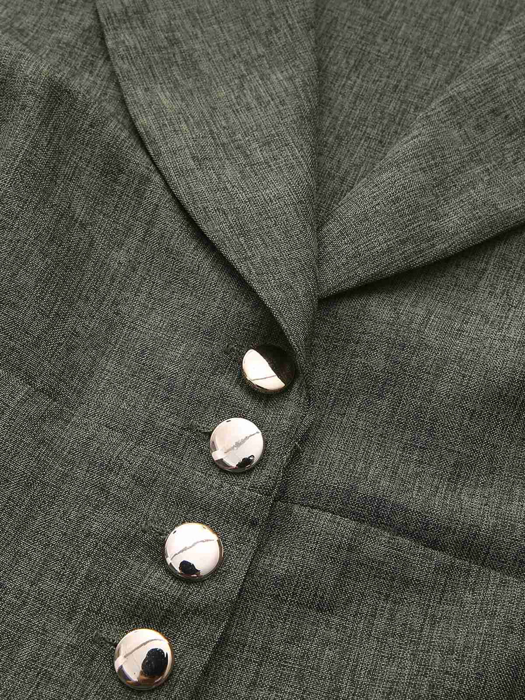 1940s Notched Collar Lantern Sleeve Button Dress - vintage dress, retro fashion