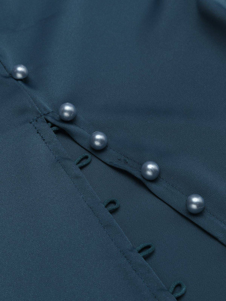1940s Pearl Buttons Solid Darlene Dress: timeless style reimagined