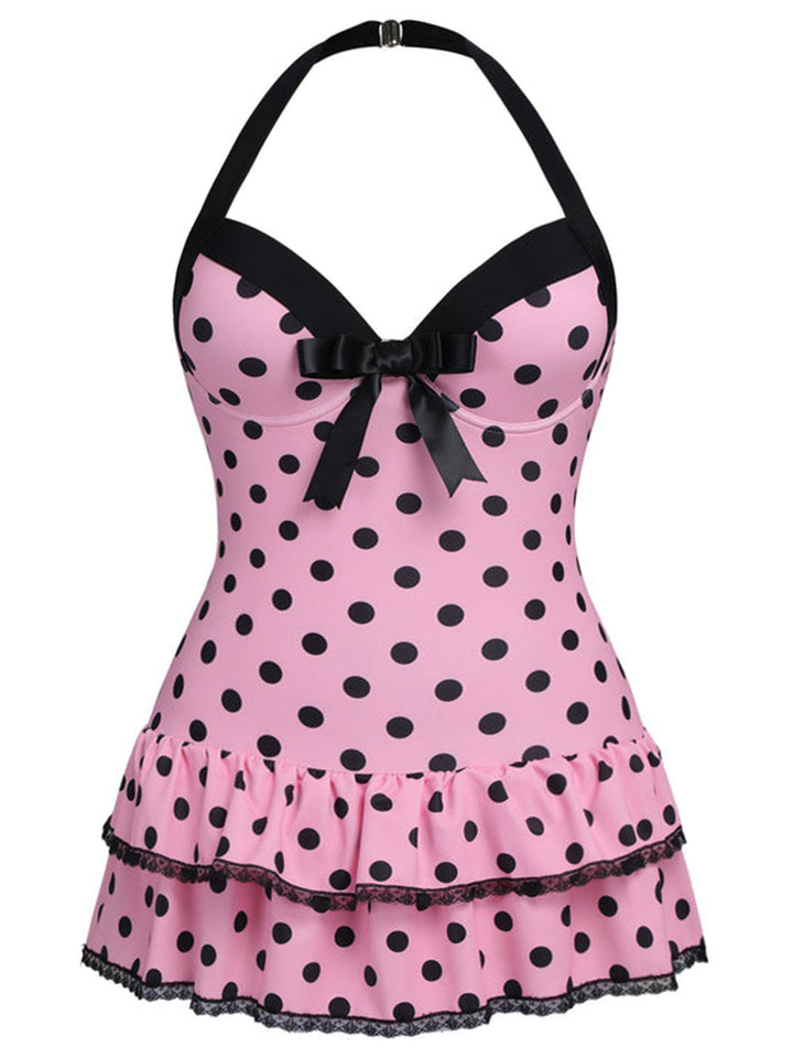 Polka Dots Hater Swimsuit, classic vintage style summer beach collection